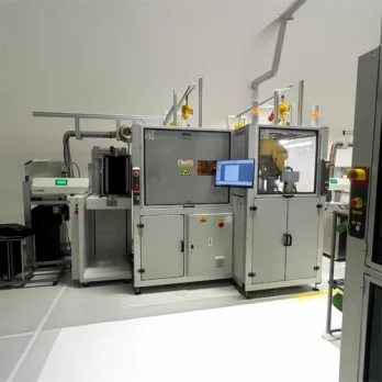 Laser cutting and test line