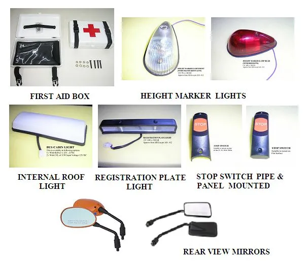 Bus Lights Parts & Rear View Mirrors